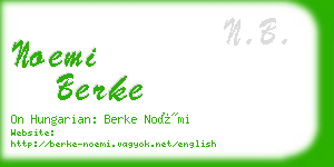 noemi berke business card